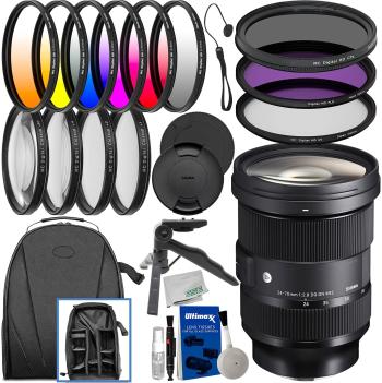 Sigma 24-70mm f/2.8 DG DN Art Lens for Sony E with Deluxe Accessory Bu