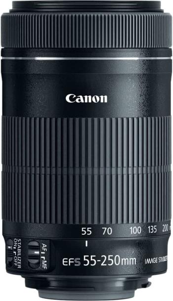 Canon EF-S 55-250mm f/4-5.6 IS STM Lens with Deluxe Accessory Bundle: 