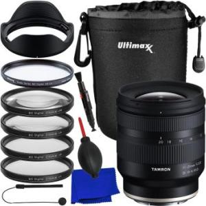 Tamron 11-20mm Di III-A RXD Lens for Sony E with Starter Accessory  Bundle: 4PC Macro Close-Up Filter Kit, Protective Multi-Coated UV