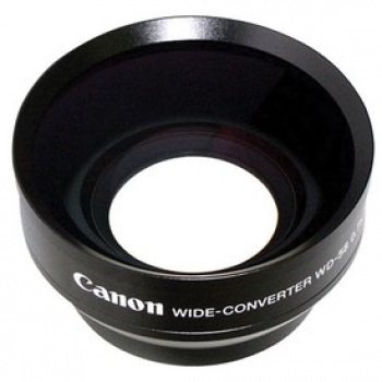 Canon WD-58H 58mm 0.7x Wide Angle Converter Lens with Lens Hood - for 