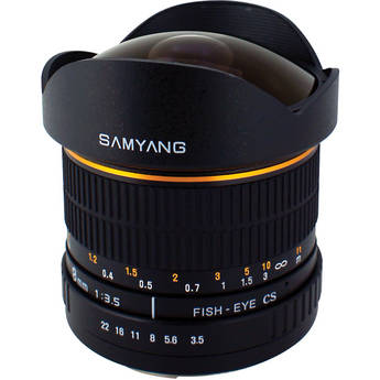Samyang 8mm Ultra Wide Angle f/3.5 Fisheye Lens for Canon Mount